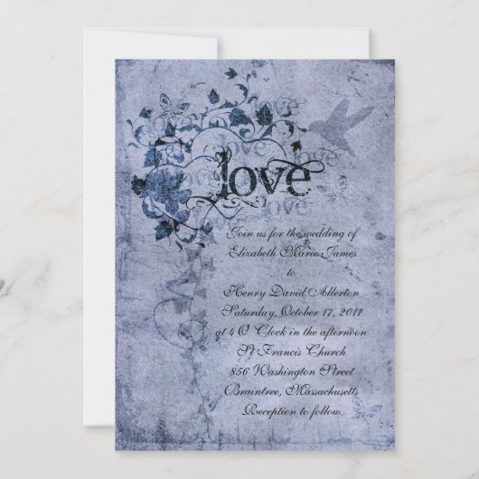 KRW Korintiërs Liefde is: Bruiloft Uitnodiging Mar (Achterkant)