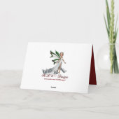KRW laat het sneeuwen Kerst Faery Kaart (Achterkant)