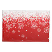 KRW Lacy White Snowflake-kerstrood-Hoesje Kussensloop (Achterkant-Links)