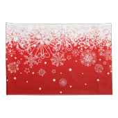 KRW Lacy White Snowflake-kerstrood-Hoesje Kussensloop (Achterkant-Rechts)