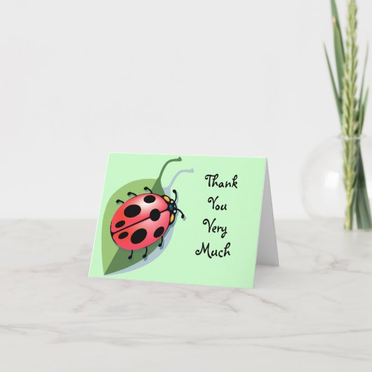 KRW Lady Bug Thank You Notes Bedankkaart (Voorkant)