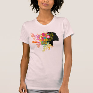 KRW Lady van Flowers Cool Retro Dames T-shirt