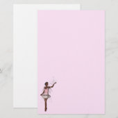 KRW Lana African American Fairy Fantasy Stationery Briefpapier (Voorkant / Achterkant)