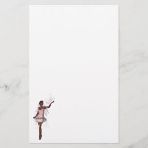 KRW Lana African American Fairy Fantasy Stationery Briefpapier
