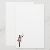 KRW Lana African American Fairy Fantasy Stationery Briefpapier (Voorkant / Achterkant)