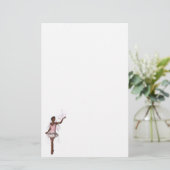 KRW Lana African American Fairy Fantasy Stationery Briefpapier (Staand voorkant)