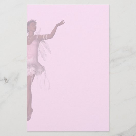 KRW Lana Fairy Fantasy Faded Roze banketbakkerij Briefpapier (Voorkant)