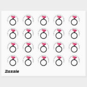 KRW Last Fling Voor de Ring Roze Zwarte Sticker (Vel)