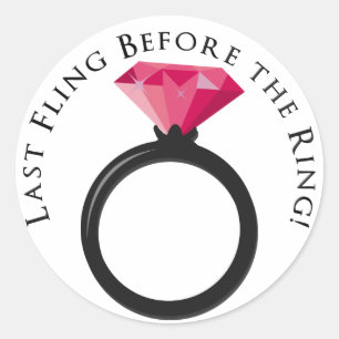 KRW Last Fling Voor de Ring Roze Zwarte Sticker