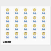 KRW Leuke Alice in Wonderland Ronde Sticker (Vel)