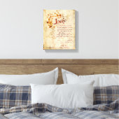 KRW Liefde is Patiënt Corinthians Bijbel Quote Art Canvas Afdruk (Insitu (Slaapkamer))