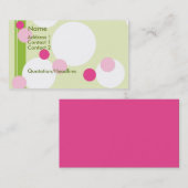 KRW Limoen en roze Stippen Aangepast Visitekaartje (Voorkant / Achterkant)