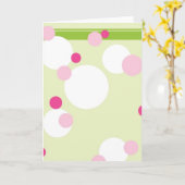 KRW Limoen en Roze Stippen Blank Kaart (Gele Bloem)