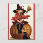 KRW Little Witch  Halloween Briefkaart (Voorkant)