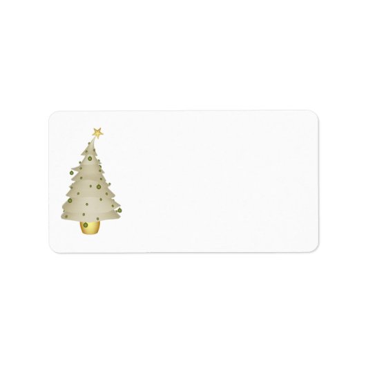 KRW Little Xmas Tree Vakantie Blank Adres Label (Voorkant)