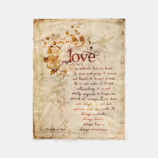 KRW Love is Corinthians Bible Quote Blanket Fleece Deken