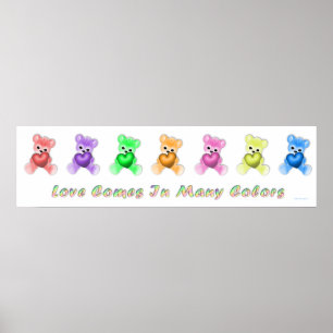 KRW Love komt in Vele kleuren voor Poster