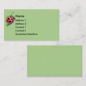 KRW Lucky Ladybug Visitekaartje (Voorkant / Achterkant)