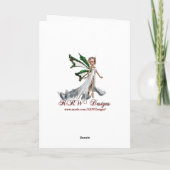 KRW  Meisje en Sneeuwman Kaart - Gepersonaliseerd (Achterkant)