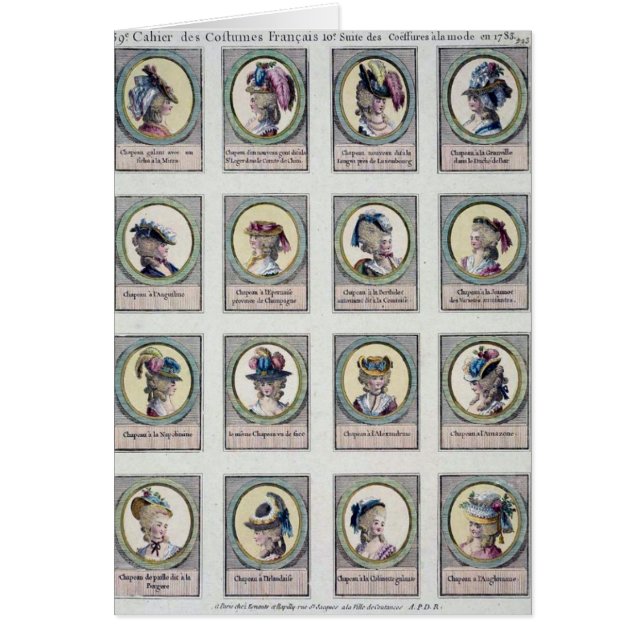 KRW  Mode Costume Francais 1783-kaart (Voorkant)
