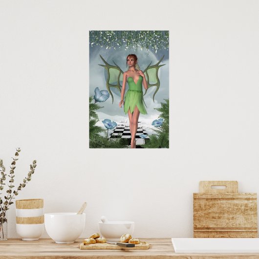 KRW Moonlit Dreams Fairy Fantasy Art Poster (Keuken)