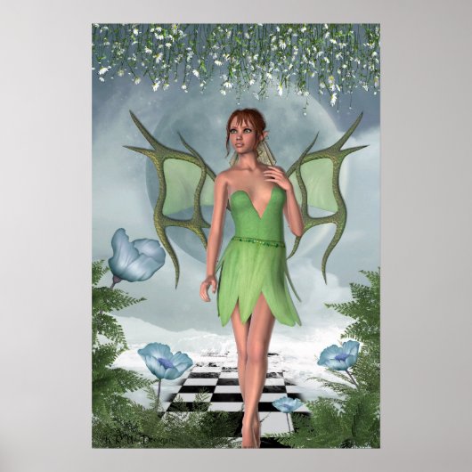 KRW Moonlit Dreams Fairy Fantasy Art Poster (Voorkant)