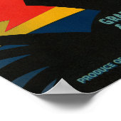 KRW Morning rechter Rooster Grapefruit Label Poster (Hoek)