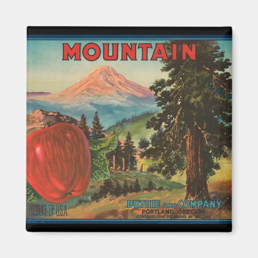 KRW Mountain Apple Crate Label Magnet (Voorkant)