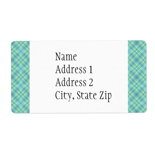 KRW Ocean Blue Aangepast verzendadres label (Voorkant)