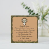 KRW omp Drocatcher Custom Wedding Invitation Kaart (Staand voorkant)