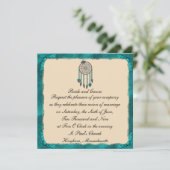 KRW omp Drocatcher Custom Wedding Invitation Kaart (Staand voorkant)