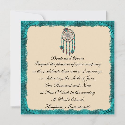 KRW omp Drocatcher Custom Wedding Invitation Kaart (Voorkant)