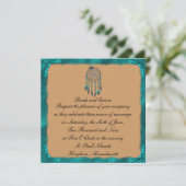 KRW omp Drocatcher Custom Wedding Invitation Kaart (Staand voorkant)
