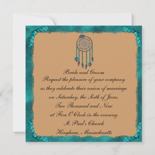 KRW omp Drocatcher Custom Wedding Invitation Kaart (Voorkant)