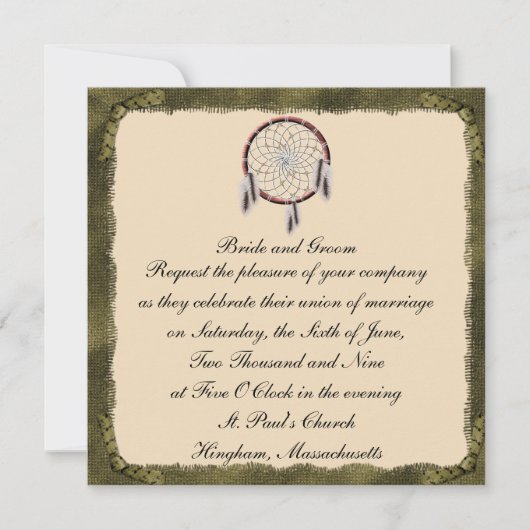 KRW omp Drocatcher Custom Wedding Invitation Kaart (Voorkant)