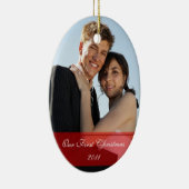 KRW ons eerste kerstfeest samen met aangepaste ver Keramisch Ornament (Rechts)