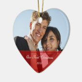 KRW ons eerste kerstfeest samen met aangepaste ver Keramisch Ornament (Links)