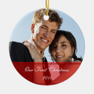 KRW ons eerste kerstfeest samen met aangepaste ver Keramisch Ornament