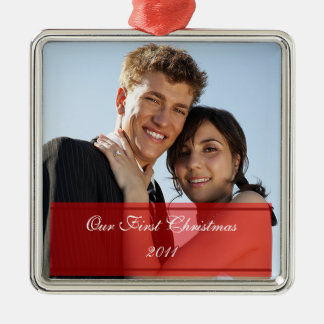KRW ons eerste kerstfeest samen met aangepaste ver Metalen Ornament