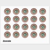KRW Oog van het Monster Halloween Ronde Sticker (Vel)