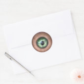 KRW Oog van het Monster Halloween Ronde Sticker (Envelop)