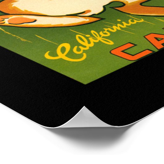 KRW  op Atom Carrots Veggie Label Poster (Hoek)