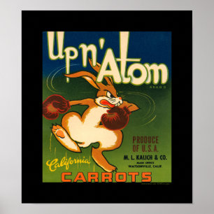 KRW  op Atom Carrots Veggie Label Poster