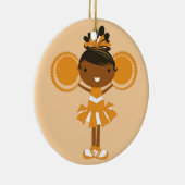 KRW Oranje Cheerleader Keepomwille Ornament (Rechts)