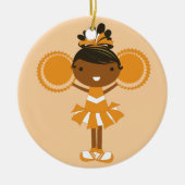 KRW Oranje Cheerleader Keepomwille Ornament (Voorkant)