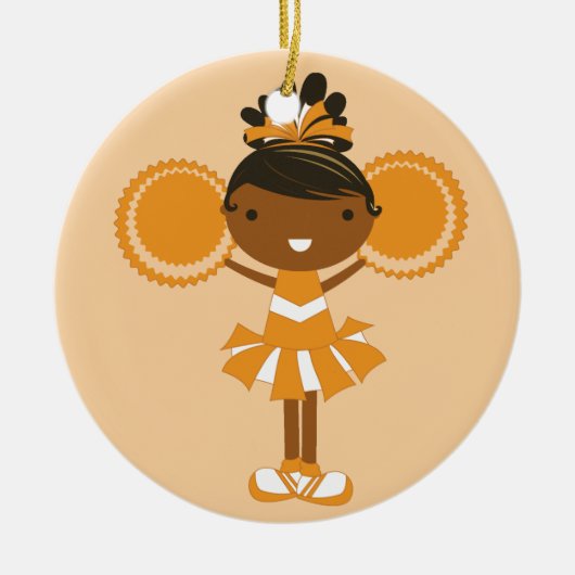 KRW Oranje Cheerleader Keepomwille Ornament (Voorkant)