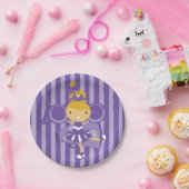 KRW Paarse Cheerleader Party Paper Borden Papieren Bordje (Feest)