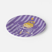 KRW Paarse Cheerleader Party Paper Borden Papieren Bordje (Gekanteld)