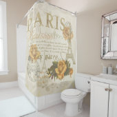 KRW Parijs Roos Eiffeltoren Showgordijn Douchegordijn (In situ)