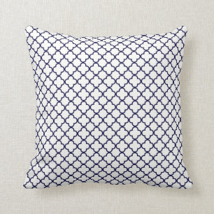 KRW Park Avenue White en Navy Blue Decor Pillow Kussen